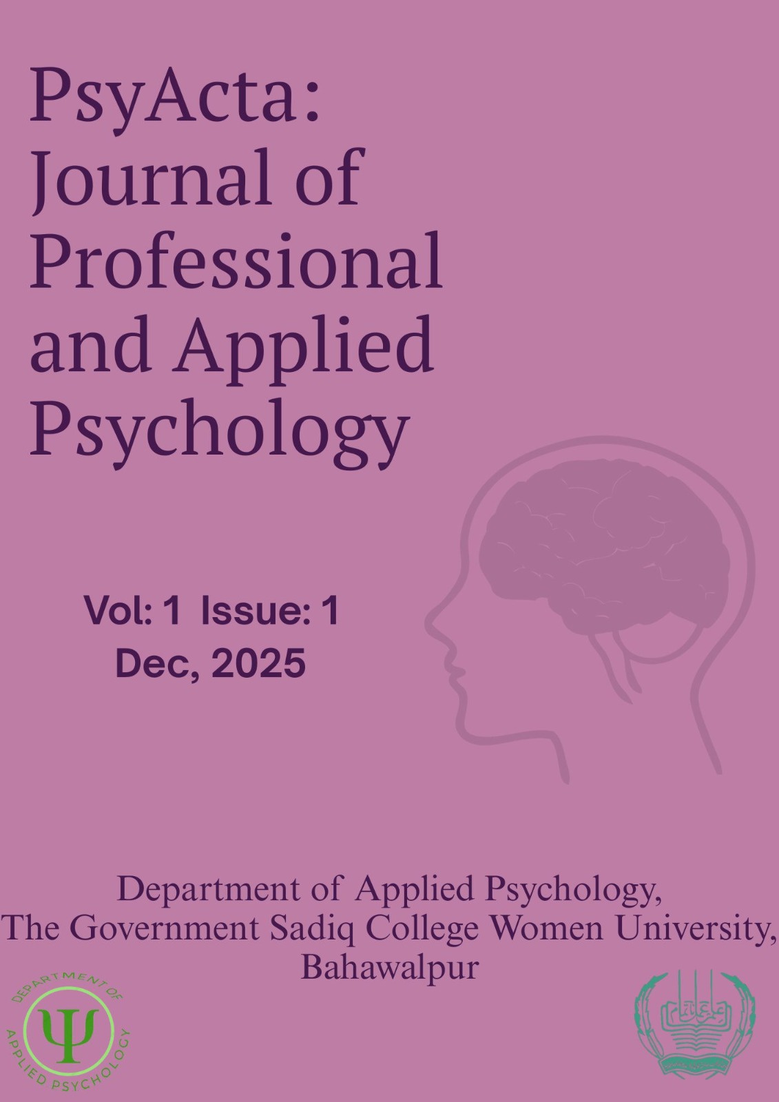 					View Vol. 1 No. 1 (2025): Psyacta: Journal of Professional and Applied Psychology
				